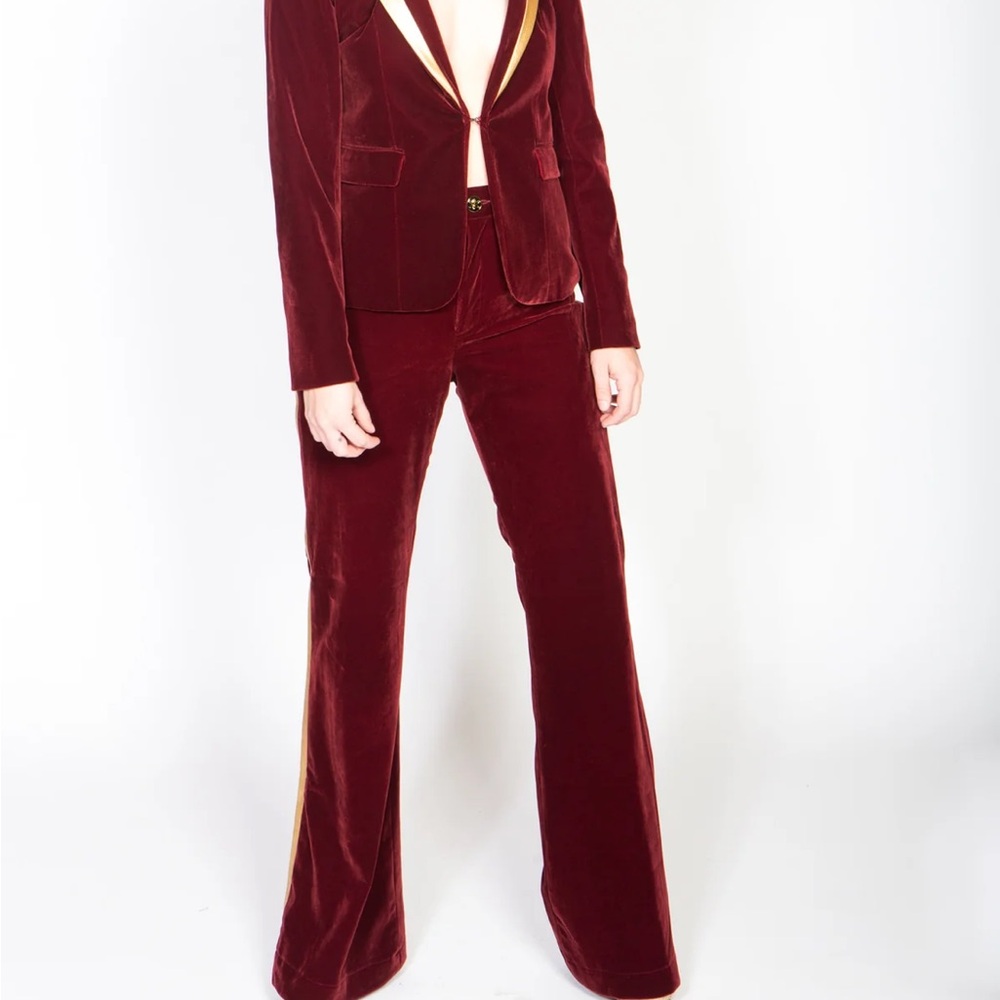 Velvet Burgundy Women's Suit Set from Any Old Iron - Picture 2 of 7